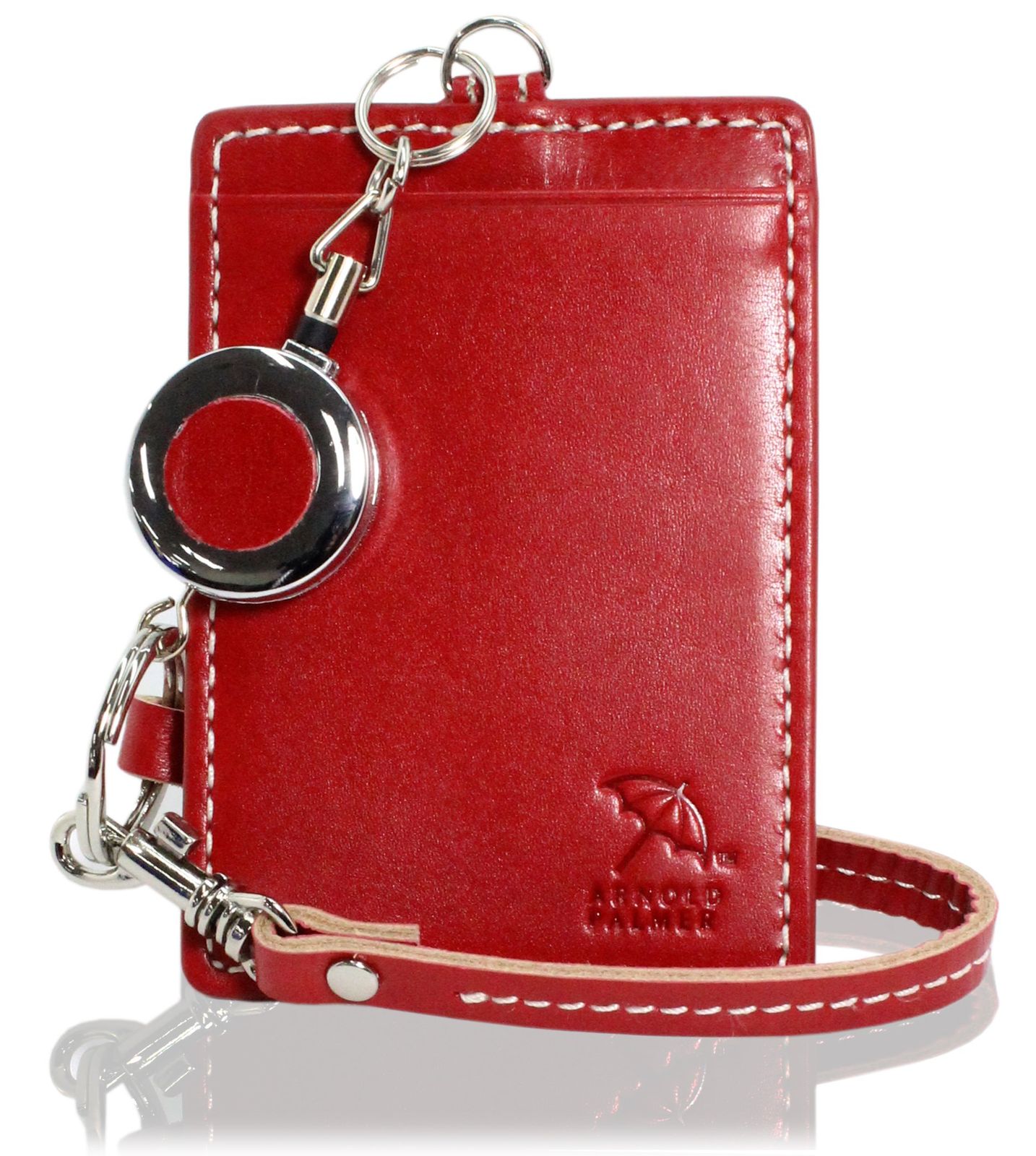[Arnold Palmer] カラフルシリーズ パスケース リールキー付 定期入れ 単パス 4AP3283 (red)koe 1d4a9013