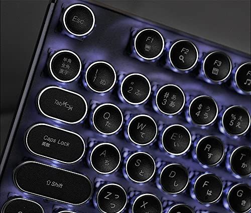 HKW タイプライター風メカニカルキーボード 青軸 JIS規格 109キー USB有線 日本語キーボード (シルバー)″mn 21ac58fd HKW タイプライター風メカニカルキーボード 青軸 JIS規格 109キー USB有線 日本語キーボード (シルバー)″mn 21ac58fd
