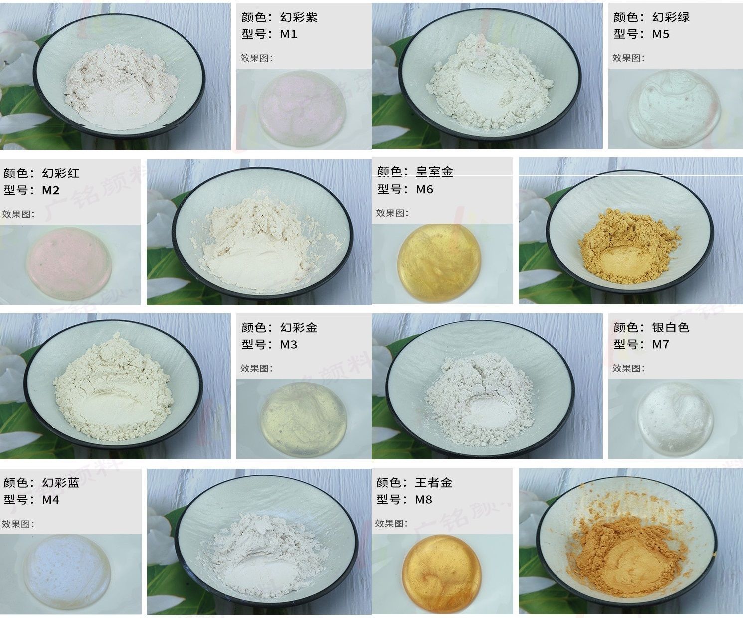 マイカパウダー 72色 10g カラーパウダー 粉末 天然雲母 万能顔料