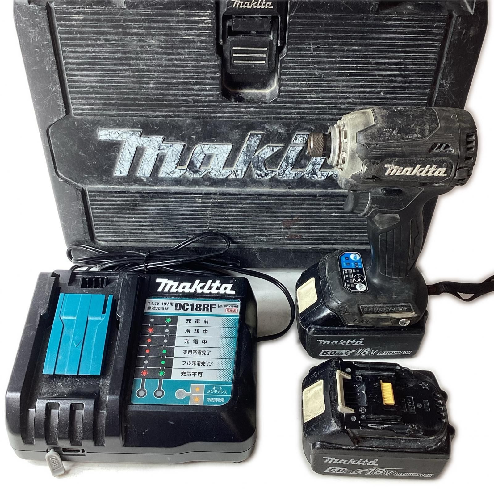 MAKITA マキタ インパクトドライバ コードレス式 18v TD171DRGX ブラック 充電器・充電池2個・ケース付