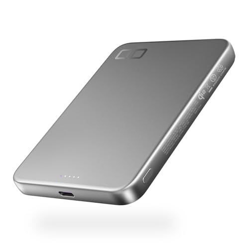 CIO Qi2 MagSafe対応 5000mAh 発熱抑制優先 超薄型 [薄さ8.7mm] マグネット ワイヤレス充電 軽量 小型 USB-C PD 20W iPhone 17 / 16 / 15 / 14 / 13 / 12 / Airシ e3fbb4fd