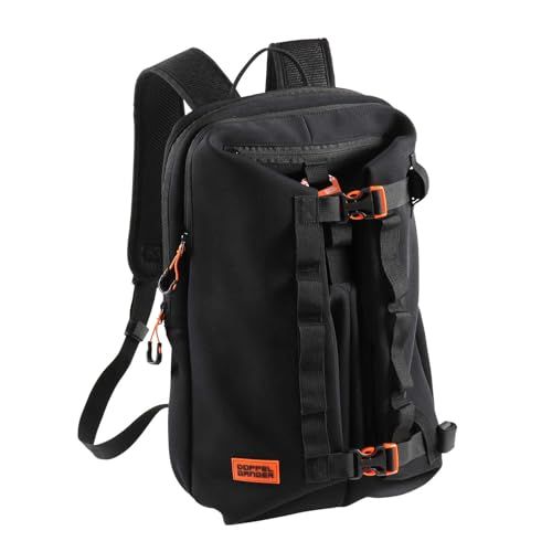 ドッペルギャンガー(DOPPELGANGER) モトバックパック メットイン 【バイク用クロロプレン素材バックパック】 容量28L ヘルメット収納可能 コンプレッションバックル付属 DBT608-BK ブラックY b204bb56