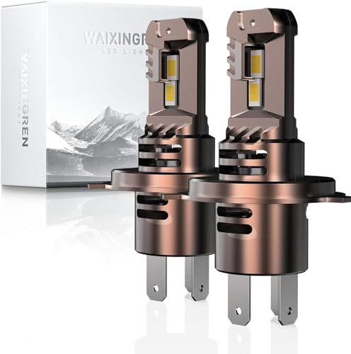 H4 LEDヘッドライト 爆光 LEDバルブ 8倍明るさ Hi/Lo 26000LM 6500K ホワイト 高輝度 LEDチップ搭載 H4 LED ライト 車検対応 ヘッドライトバルブ ハロゲンサイズ DC12V-16V 四重放熱 冷却ファン 4149e421