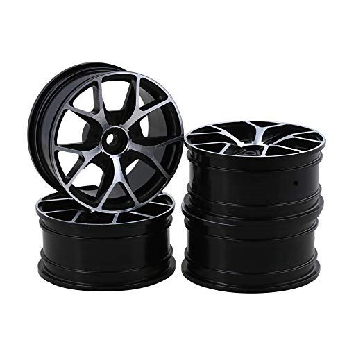 Mxfans ４個いれ アルミ合金 アップグレードパーツ 5スポークY形 12ミリメートルのドライブヘックス ホイールリム RC1：10オンロードレーシングカー用 (?シルバー)送料無料 41541d95