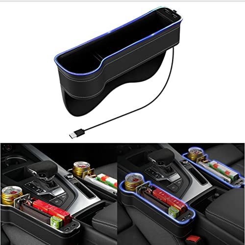 カー 隙間ポケット USB充電 シート隙間ポケット 車用 収納ポケット 車 隙間ボックス コンソール 車用 収納ホルダーサイド 収納ボックス 多機能 車用 シートサイド収納 カー用品 ブラック助手席用送料無料 77116540