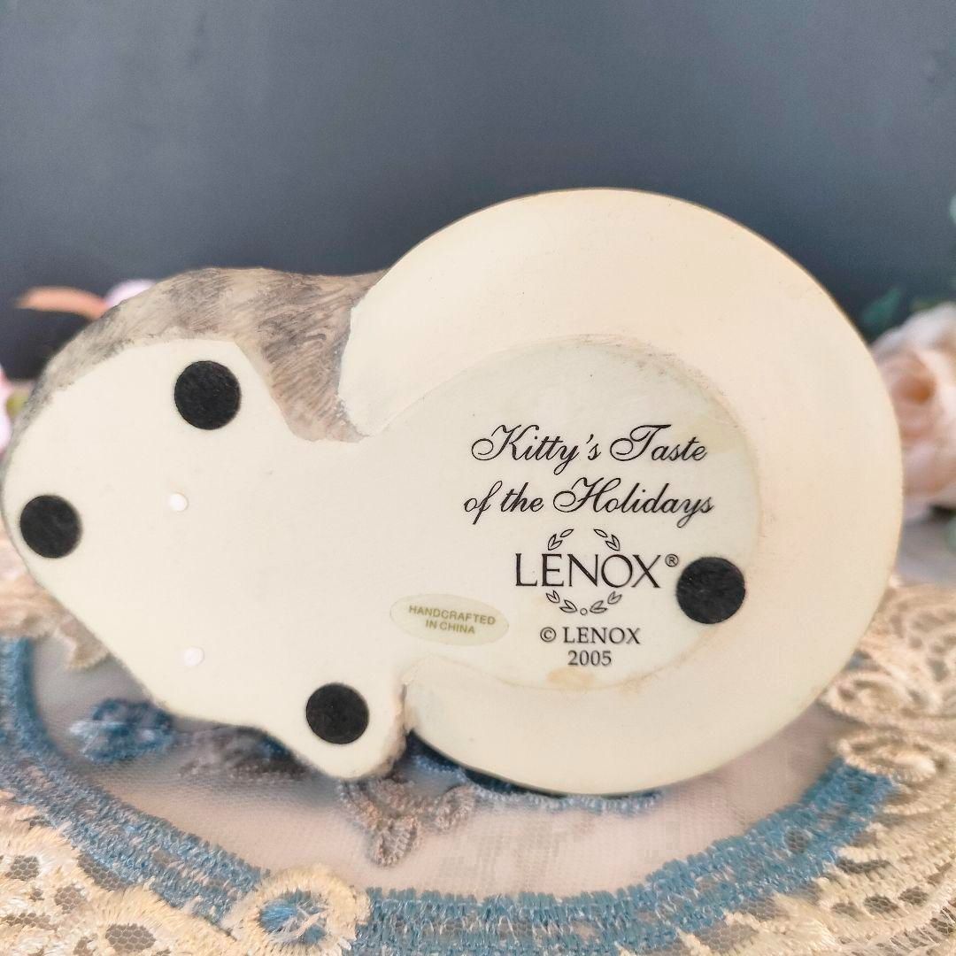 LENOX レノックス 猫 キャット 24K ハンドペイント 限定 陶器 置物 LENOX レノックス 猫 キャット 24K 限定ハンドペイント Kittys Taste