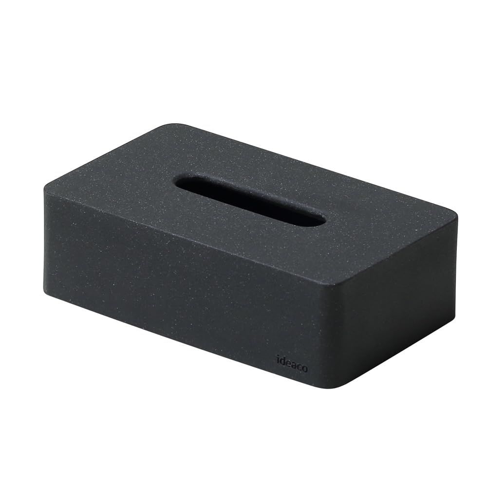 ideaco (イデアコ) ソフトパック 薄型専用 ティッシュボックス 幅20?奥行12?高さ6.5cm Tissue Case SP compact stone sand black (ティッシュケース エスピーコンパクト ストーンサンドブラック)as