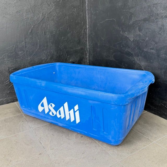 どぶづけ クーラーボックス 【中古】Asahi アサヒロゴ ブルー L 祭事