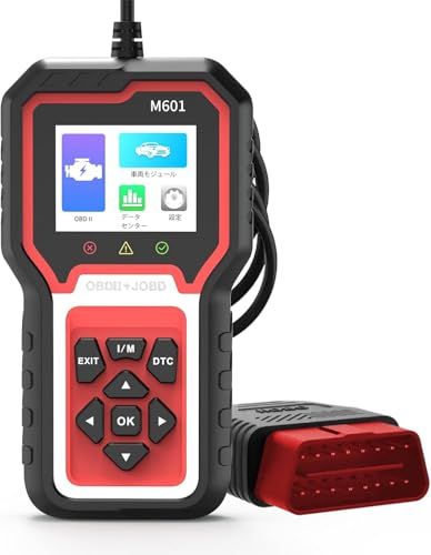 OBD2 + JOBD対応 診断儀 M601 トヨタ/ホンダ/レクサス/サイオン/アキュラ/日産/インフィニティ/マツダ専用 日本車対応故障コード読み取り・消去・全システムデータ解析 obd2 診断機 データ転送・100項目データ表示・クラウ c0a43b28