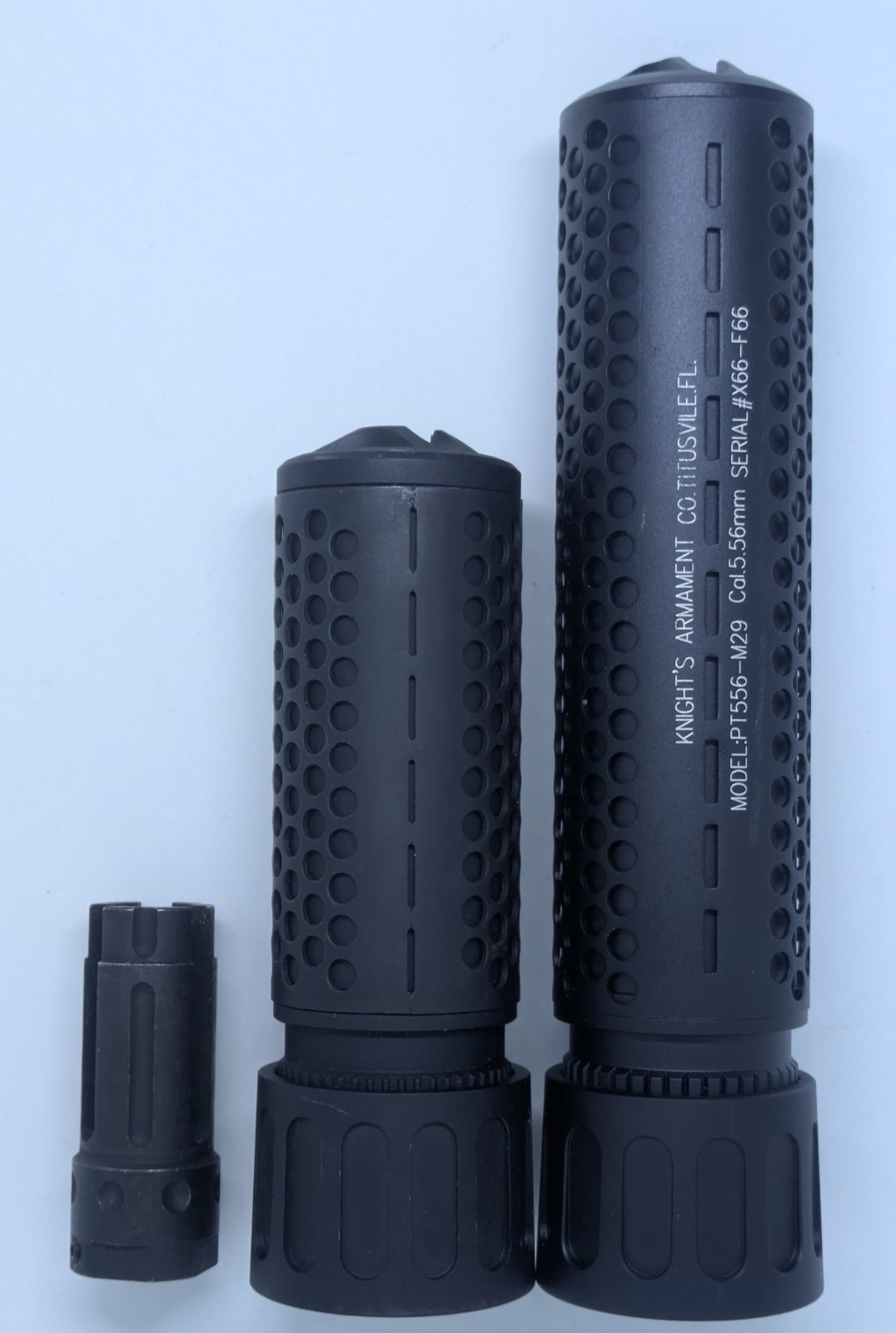【中古】KAC 556 QDC/CQB タイプ ショート＋ロングサプレッサー 14mm逆ネジ CCW BK