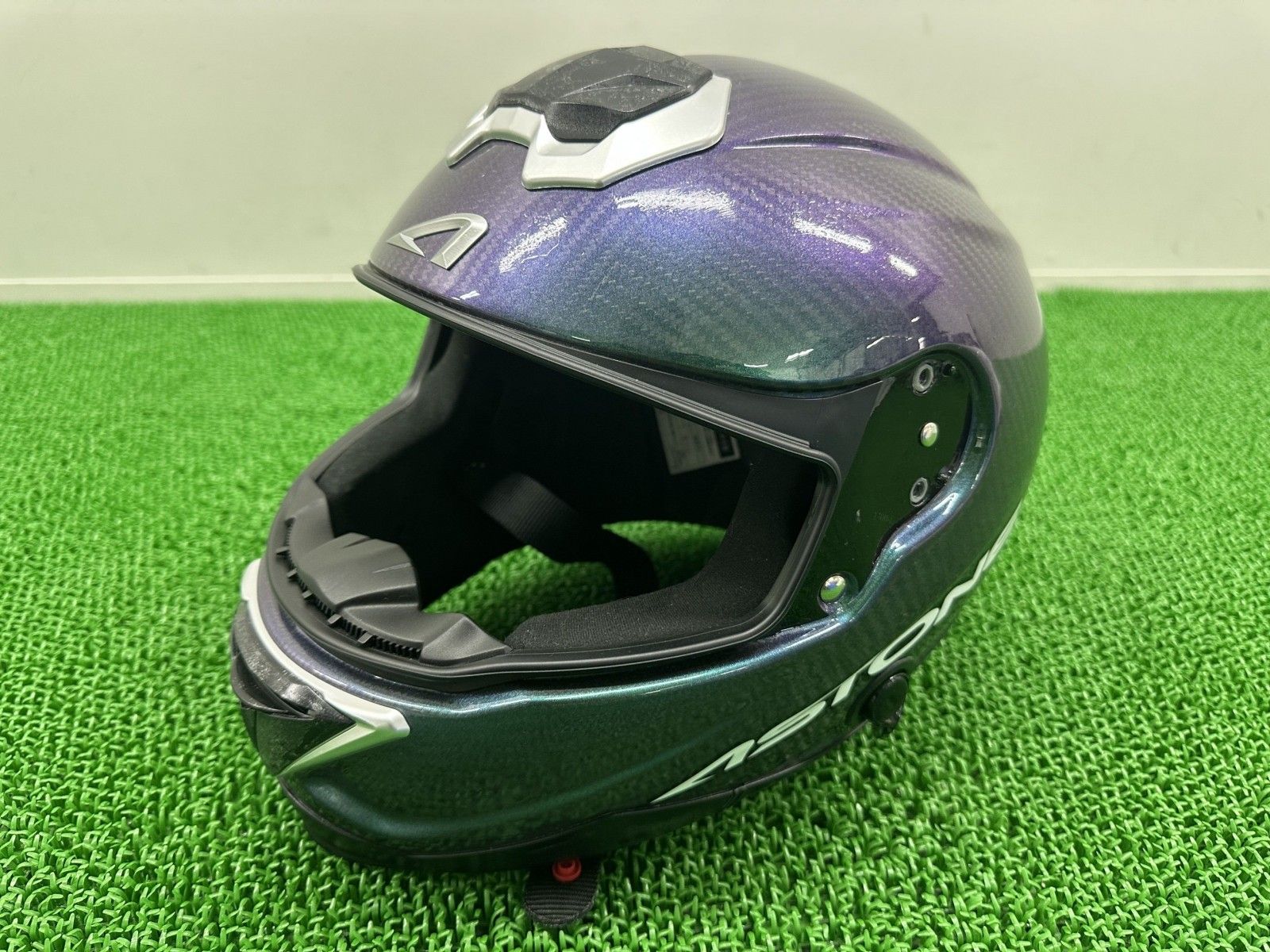 ASTONE製 ヘルメット カーボン GT-1000F 社外 中古 アストン Lサイズ 軽量 お安く Vz