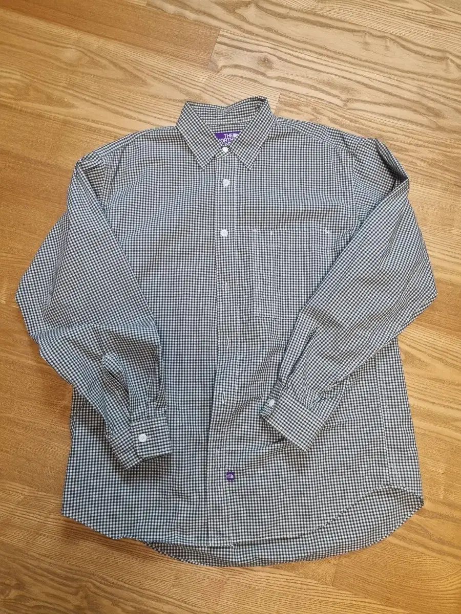THE NORTH FACE ザノースフェイス nanamica(ナナミカ) パープルラベル ギンガム CHECK シャツ (M)