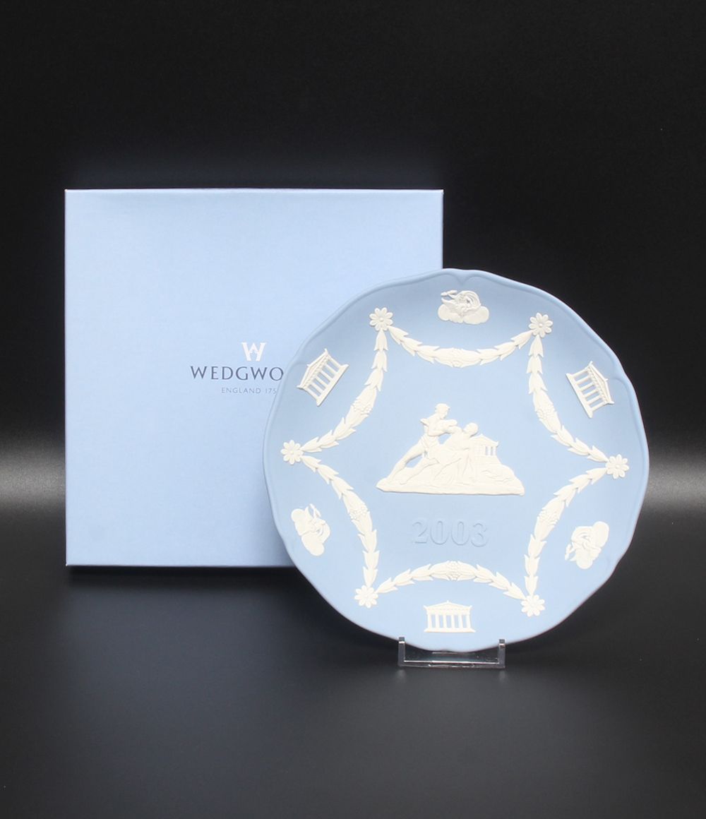 ウエッジウッド イヤープレート 飾り皿 18cm ジャスパー 2003 WEDGWOOD