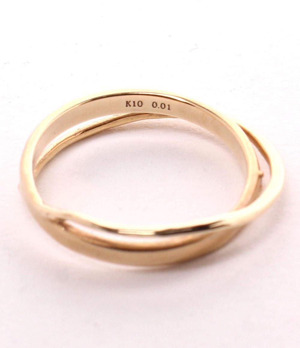 美品 シエナロゼ リング 指輪 K10 ダイヤ 0.01ct レディース SIZE 13号