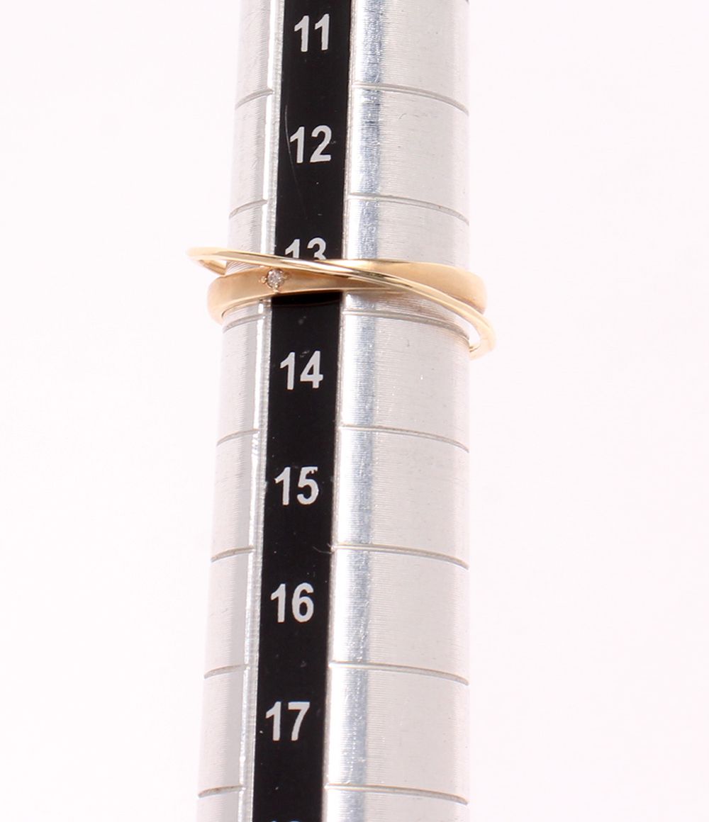 美品 シエナロゼ リング 指輪 K10 ダイヤ 0.01ct レディース SIZE 13号