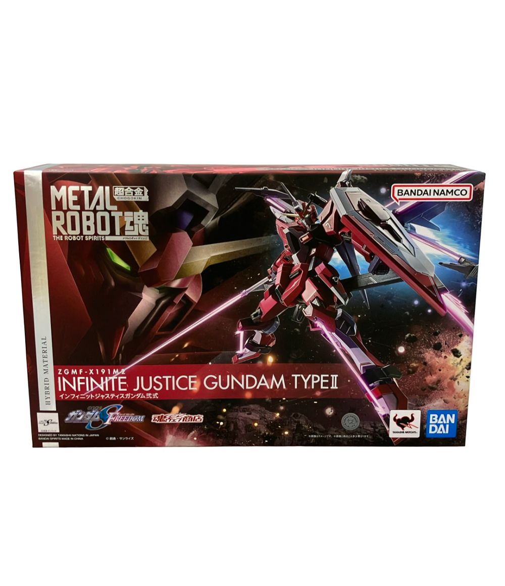 美品 バンダイ 機動戦士ガンダムSEED FREEDOM METAL ROBOT魂 SIDE MS インフィニットジャスティスガンダム弐式 アクションフィギュア