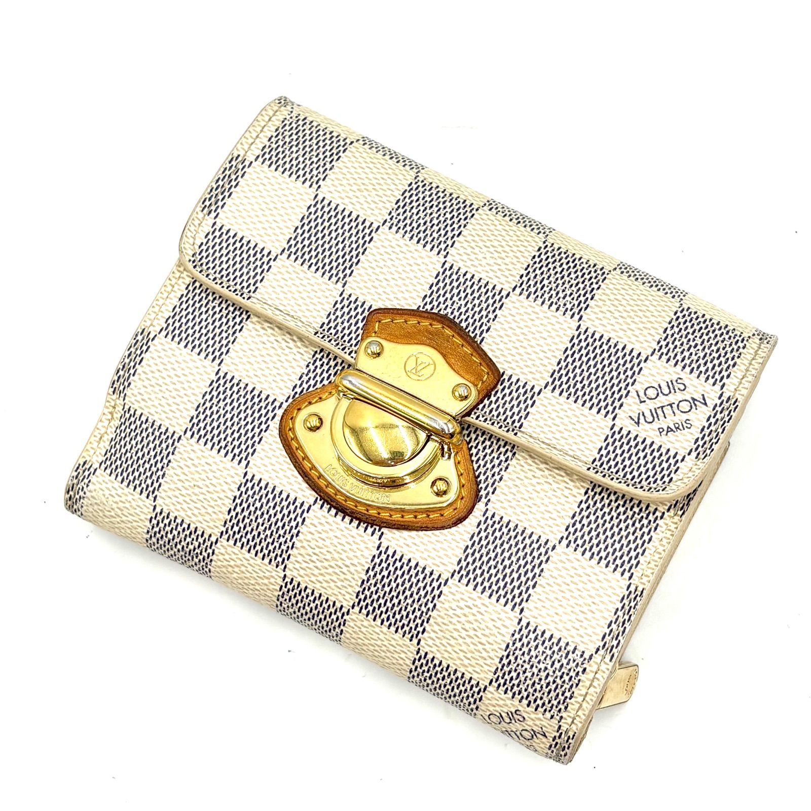 良品◎LOUIS VUITTON ルイヴィトン ダミエ アズール ポルトフォイユ ジョイ 3つ折財布 コンパクトウォレット N60030 20,850円