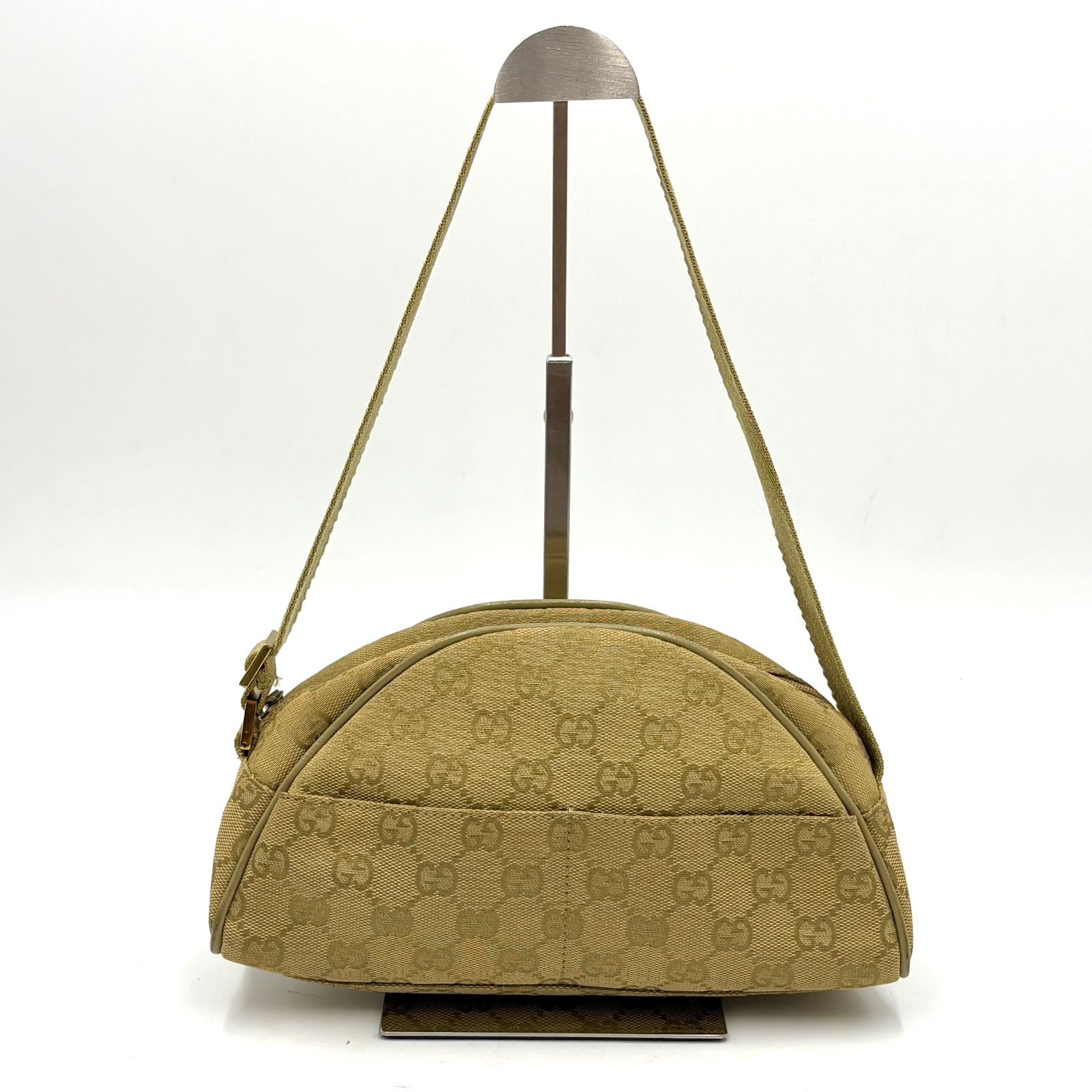 GUCCI グッチ GGキャンバス アクセサリーポーチ ハンドバッグ ワンショルダーバッグ ベージュ 90781