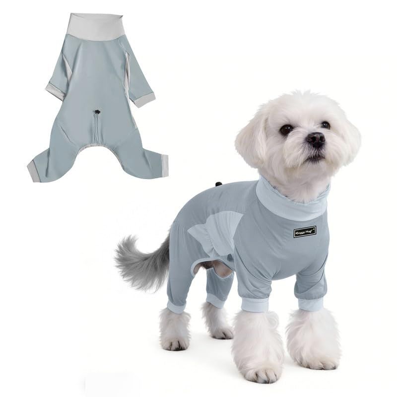 Doggy Hug [ドギーハグ] 犬服 犬用ロンパース 四脚 サイズ調整 ひんやり接触冷却生地 グレー 6XL