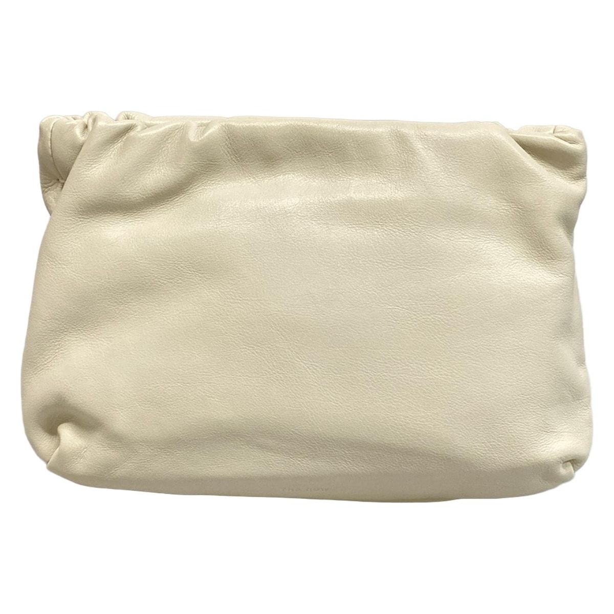 THE ROW(ザロウ) クラッチバッグ美品 Bourse Clutch W1280L97 アイボリー レザー 81,400円