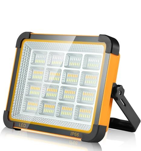 【新品】【200W高輝度モデル】投光器 LED 15000lm 作業灯 5つ点灯モード フラッドライト IP66防水 太陽光 ソーラー充電/Type-c充電 折り畳み式 アウトドア 投光器 led 屋外 充電ケーブル付き (オレンジ) a2befaae