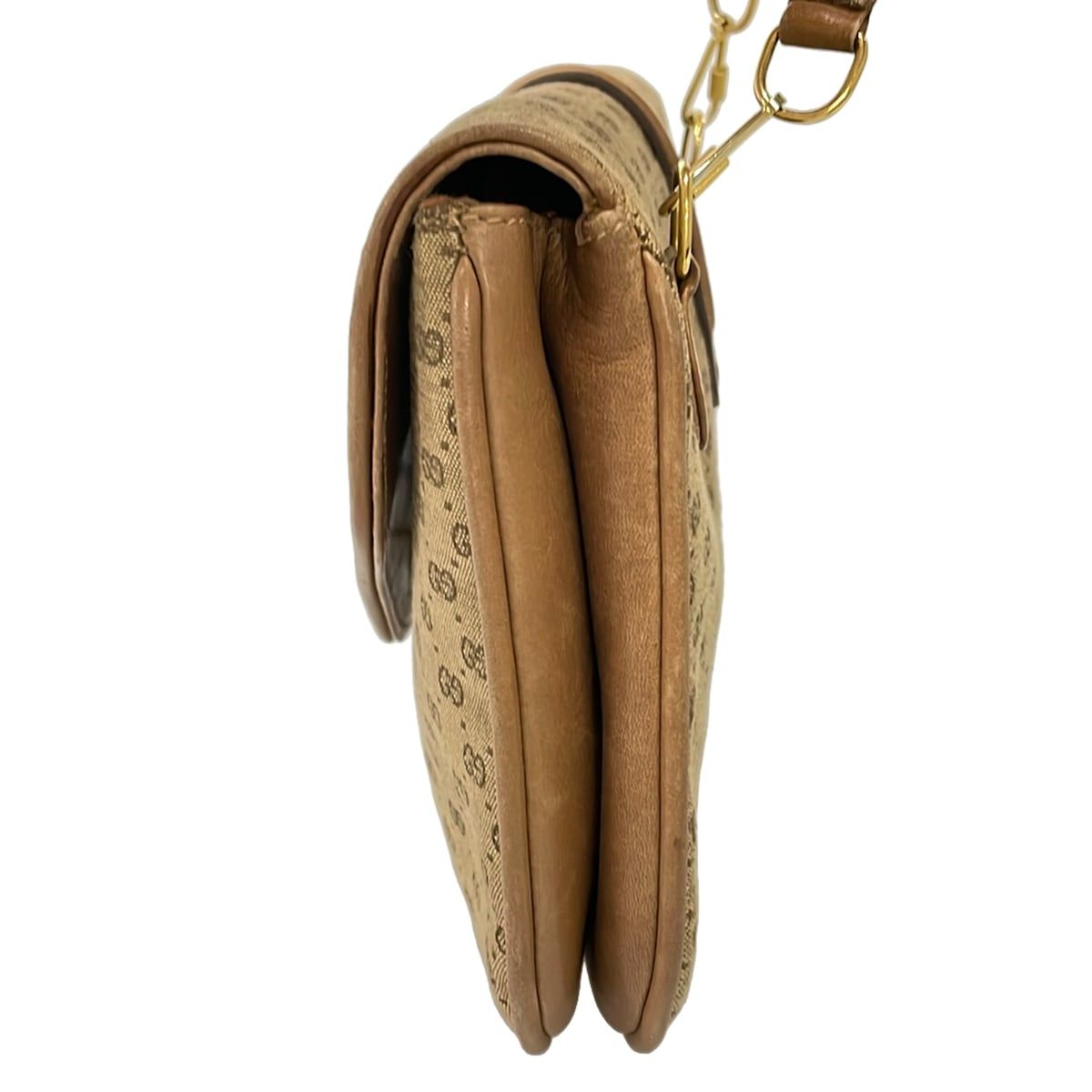 美品 オールドグッチ マイクロGG ショルダーバッグ ベージュ ロゴ GUCCI(グッチ) ショルダーバッグ マイクロGG/オールドグッチ ベージュ