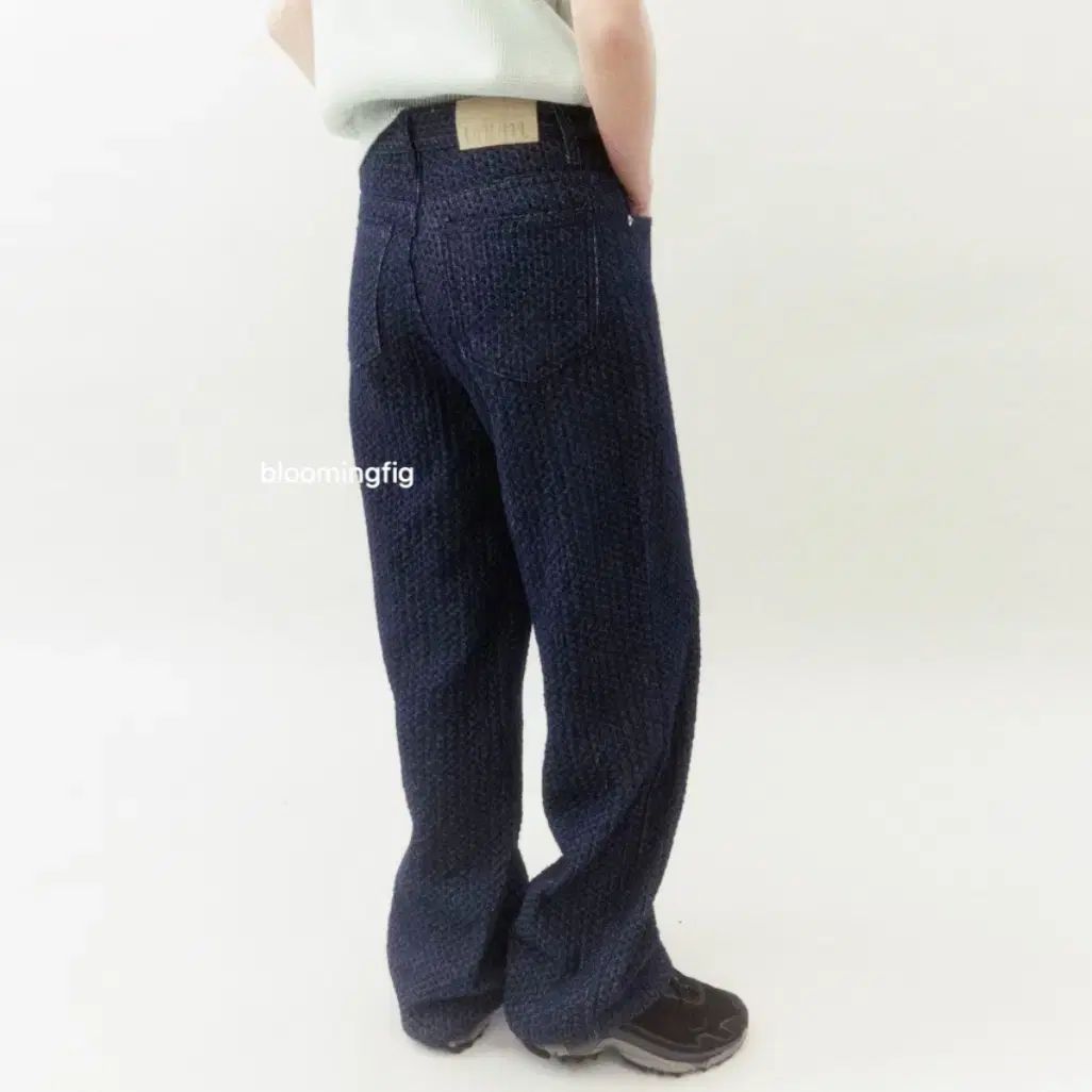 ユニユズアルマーケット(unum) ジャカード デニムパンツ 55 新品