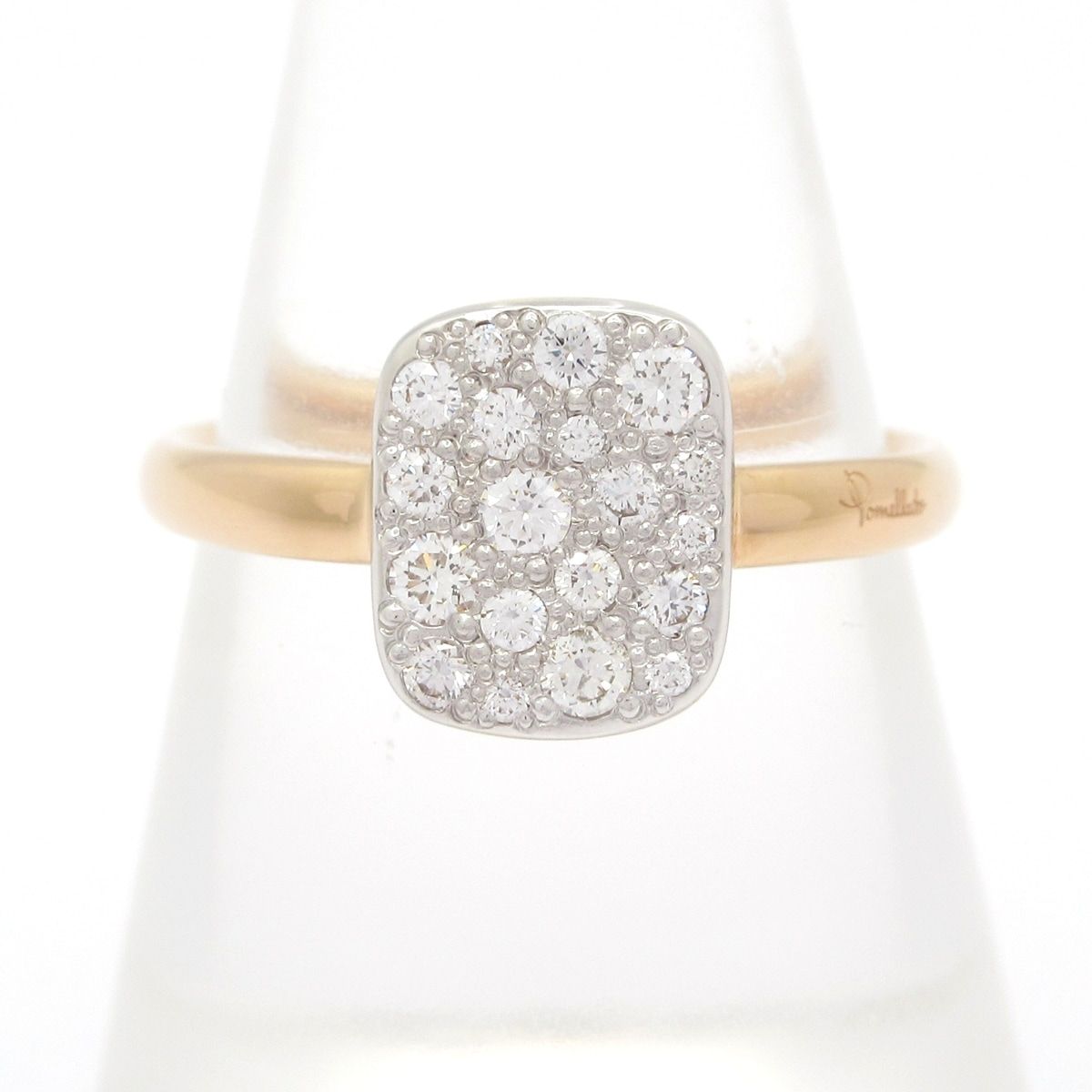 Pomellato(ポメラート) リング 54美品 リング サッビア K18PG×K18WG×ダイヤモンド 19Pダイヤ/ダイヤ0.3カラット/パヴェ