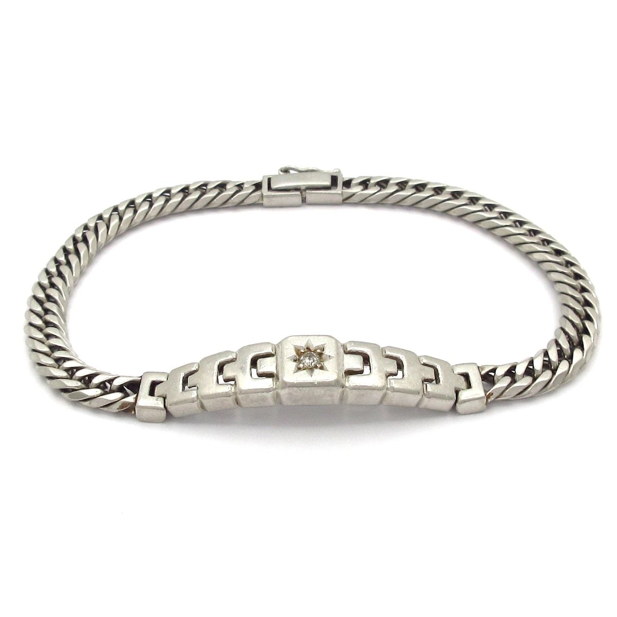 Unbranded(ノーブランド) ブレスレット Pt850×ダイヤモンド 総重量:25.1g/0.05刻印