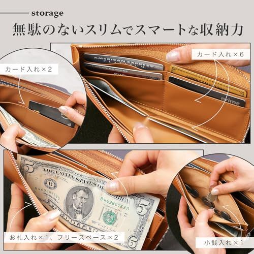 [BLUE SINCERE] 財布 本革 イタリアンレザー メンズ 本革 長財布 極薄0.8cm RFID スキミング防止 L字ラウンドファスナー カード8枚 ギフトボックス付き / ILW1 (ディープグリーン)pms 69f9c206