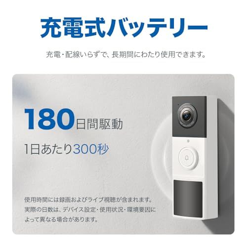 Tapo スマートドアホン スマホ ビデオドアベル 工事不要 インターホン カメラ付き 2K 3MP IP65耐候性 双方向通話 定型文で応対 ワイヤレス 人物検知 車両検知 ペット検知 スポットライト搭載 夜間でもフルカラー 160°の広い 53a9ad59 Tapo スマートドアホン スマホ ビデオドアベル 工事不要 インターホン カメラ付き 2K 3MP IP65耐候性 双方向通話 定型文で応対 ワイヤレス 人物検知 車両検知 ペット検知 スポットライト搭載 夜間でもフルカラー 160°の広い 53a9ad59