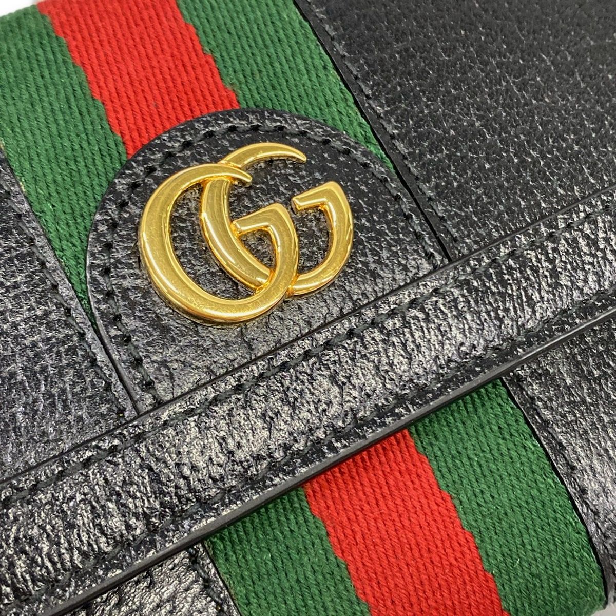 GUCCI(グッチ) 長財布美品 オフィディア 719886 黒 レザー - メルカリ