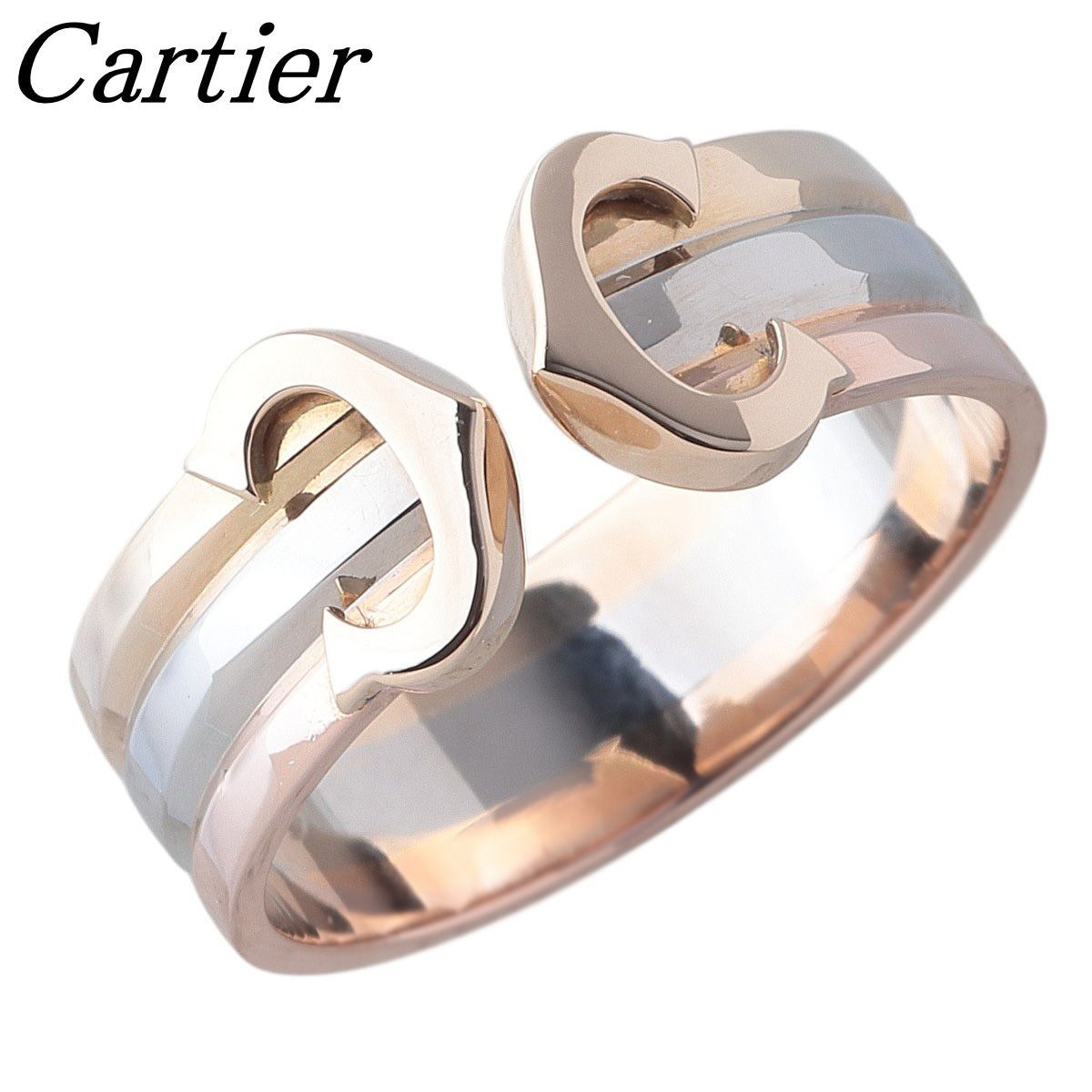 カルティエ 2C リング SM #49 750PG/WG/YG スリーカラー 新品仕上げ済 Cartier【26121】