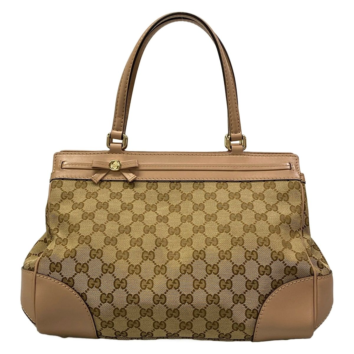 GUCCI(グッチ) ハンドバッグ GG柄/メイフェア 257063 ダークブラウン×ベージュ レザー
