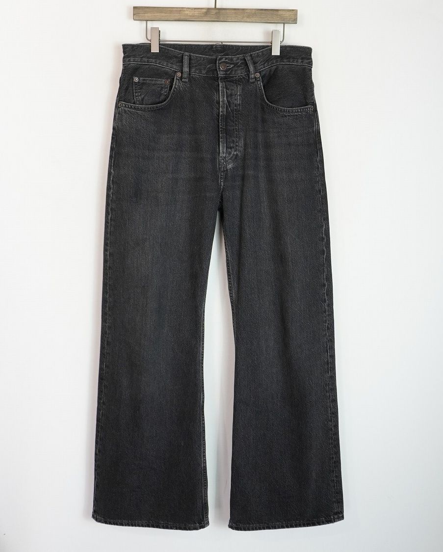 美品 国内正規 2024年購入 ACNE STUDIOS アクネ ステュディオス 2021M ヴィンテージ ブラック デニム パンツ ワイド B00363 本物3289Q♪