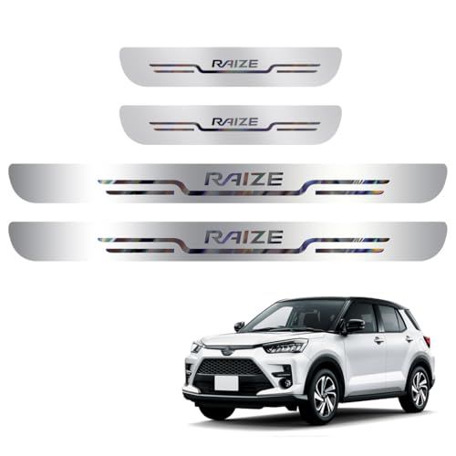 最新設計 ライズ全シリーズ発売モデル専用 光鏡面設計サイドステップガード スカッフプレートライズ2024(令和6)年11月発売モデルから2019発売モデルまで全シリーズ適用 光鏡面デザイン 内装アクセサリー 粘着力強い 水防止 汚れ防止 傷防 c32978e7