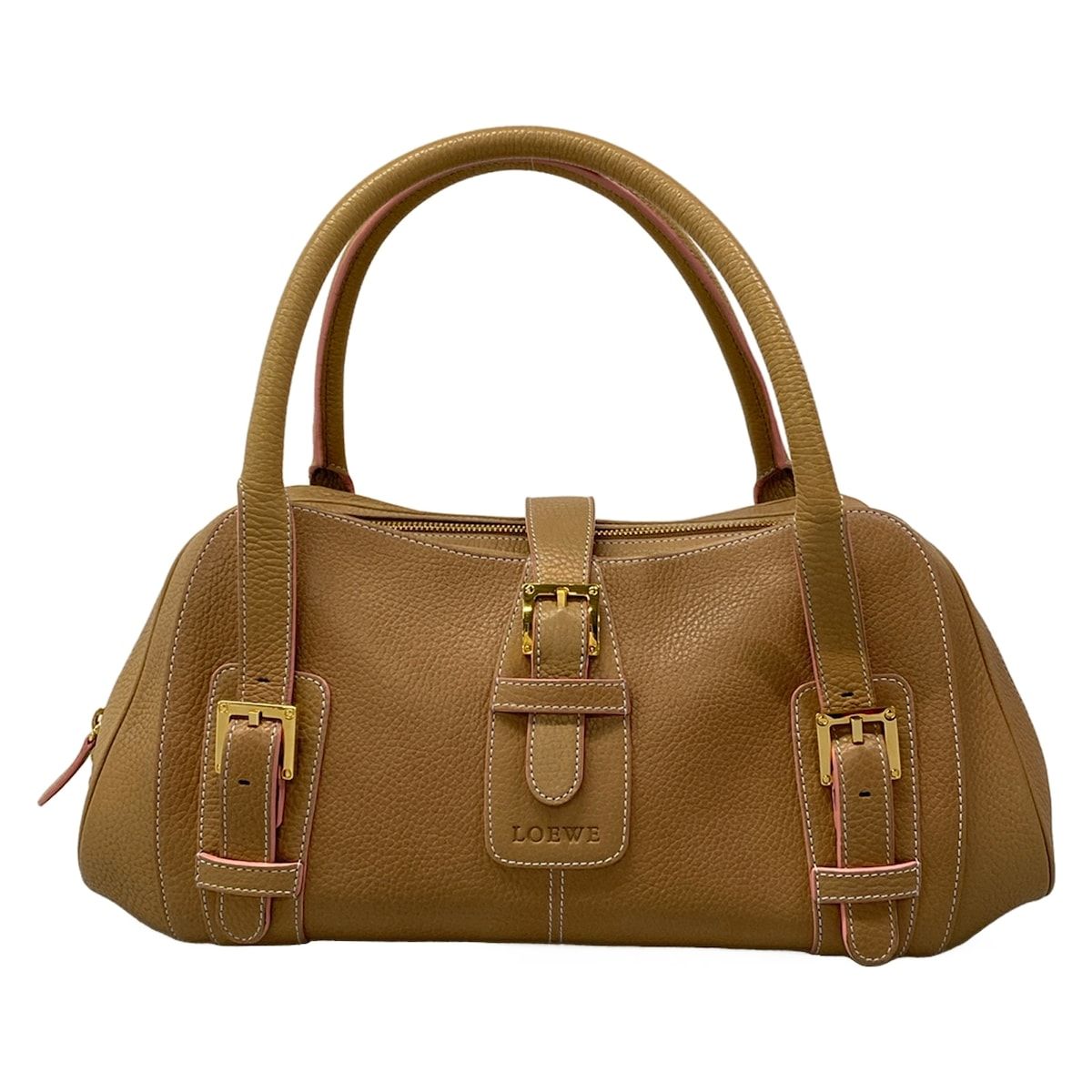 LOEWE(ロエベ) ハンドバッグ センダ ベージュ レザー