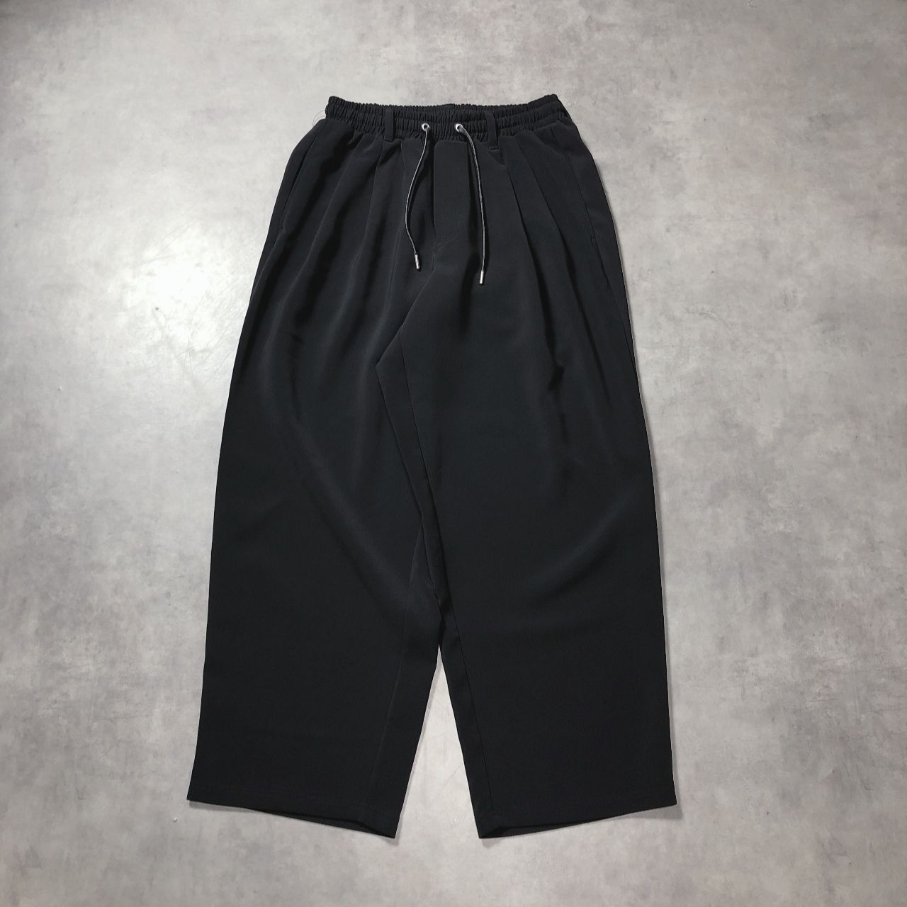 GQ5604◇CARORIE : 2タック イージーパンツ CR2406P1-GY◇M◇グレー系 カロリイ ワイドパンツ テーパード