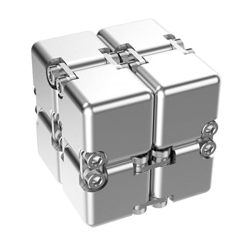 インフィニティキューブ Infinity Cube マジックキューブ MagicCube 立体パズル インフィニティ フィジェット キューブ 大人向けゲーム 頑丈で重い 減圧おもちゃ 持ち運び (DIY版 シルバー)e f5634074