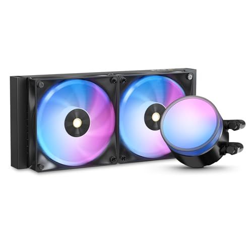 Ocypus Delta L24 ARGB CPUクーラー 簡易水冷 240mm、レイヤーARGBライティングエフェクト、TDP 280W、低ノイズポンプ、高性能4ピンPWM ファン、最大2000 RPM、AMD AM4/AM5、Intel 4f0be703