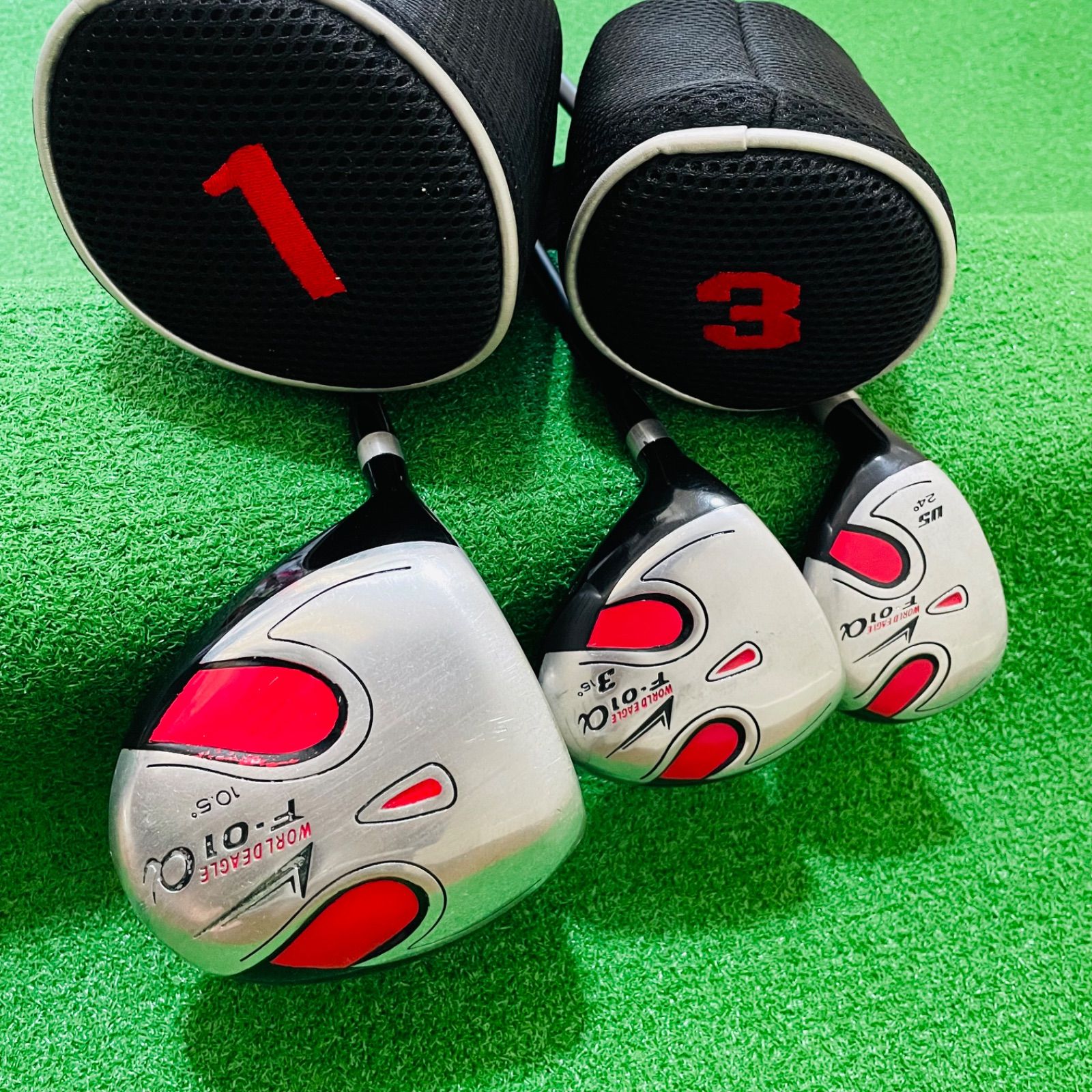 89 WORLD EAGLE F-01α ワールドイーグル レフティ 左利き ドライバー ウッド ユーティリティ 1W 3W U5 フレックスS 送料無料 匿名配送