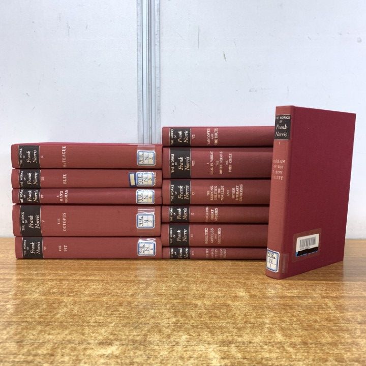 ■01)【1点限り!】【除籍本】フランク・ノリス著作集/全12巻揃いセット/Frank Norris/名著普及会/海外文学研究/洋書/小説/文芸/B