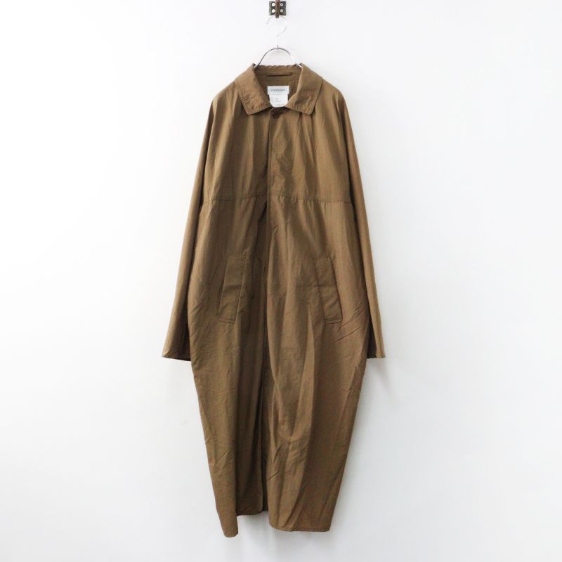 ヤエカ YAECA コンテンポ CONTEMPO NYLON RAIN COAT ナイロンレインコート S＼ブラウン ロング ジャケット【2400014984026】