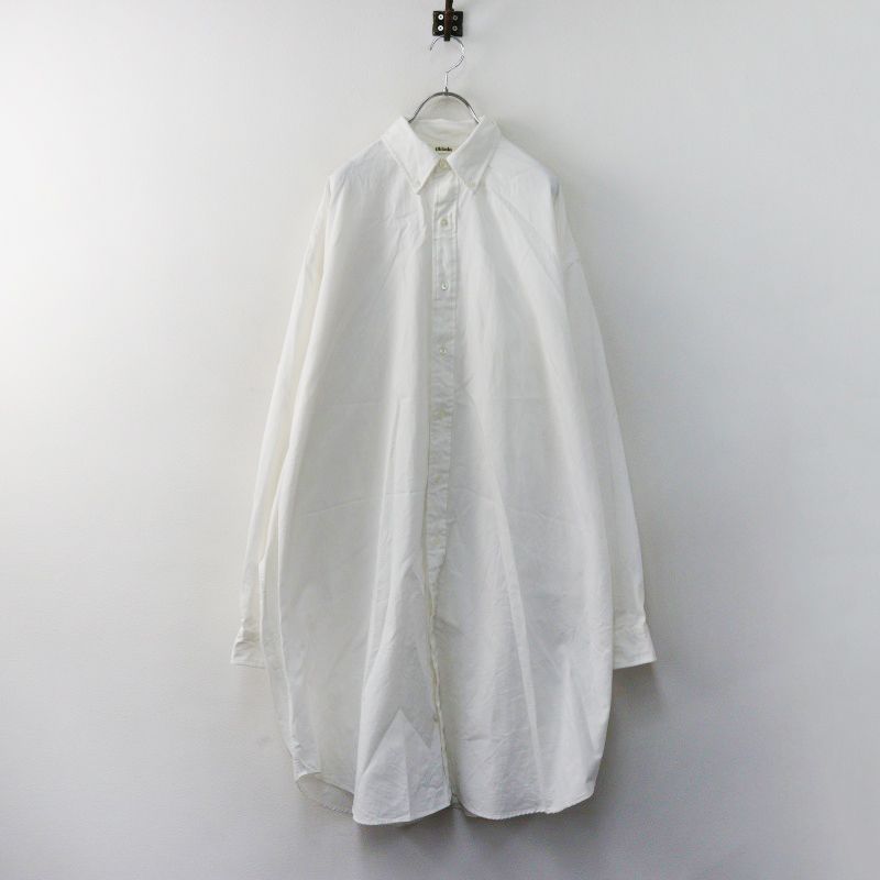 オブラダ Oblada IVY ビッグシャツ M＼ホワイト コットン ブラウス チュニック ワンピース ボタンダウン ドレス【2400014984019】