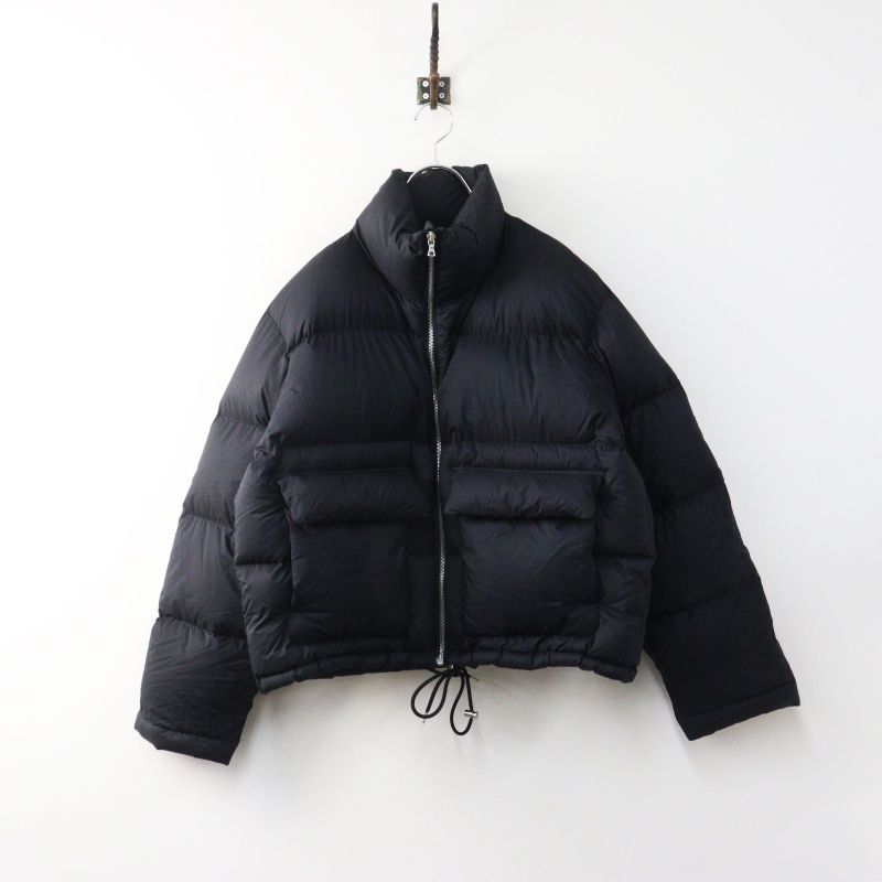 2025AW オーラリー AURALEE SUPER LIGHT NYLON RIPSTOP DOWN BLOUSON 1\ブラック ダウンブルゾン ジャケット ナイロン【2400014983999】