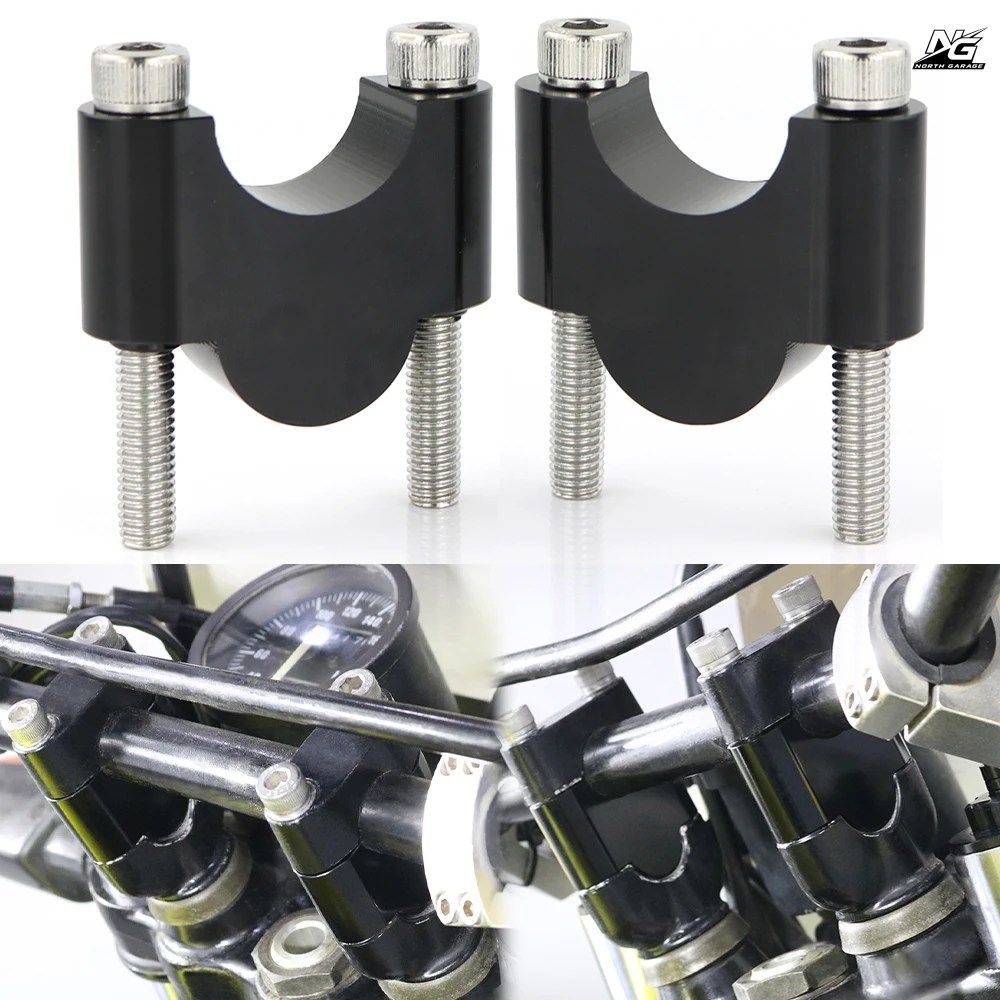 22 ミリメートル 7/8 インチハンドルバーライザー取り付けクランプバンディット GSF 250 GSR400 GSR600 GSR750 GSX1000S カタナ GSXS750 SV