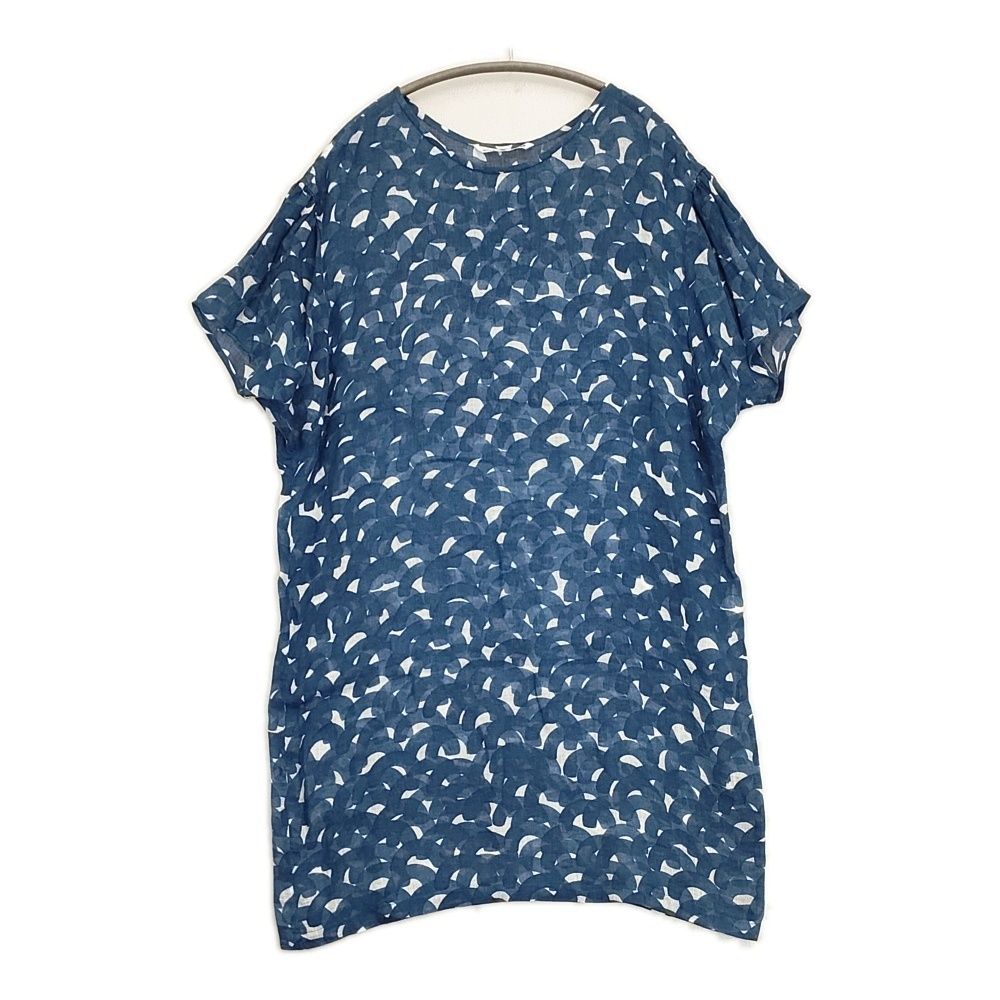 mina perhonen aalto リネンワンピース ドレス サイズ36 定価52000円 ss3074 ワンピース ブルー レディース ミナペルホネン【中古】6-0515S◎