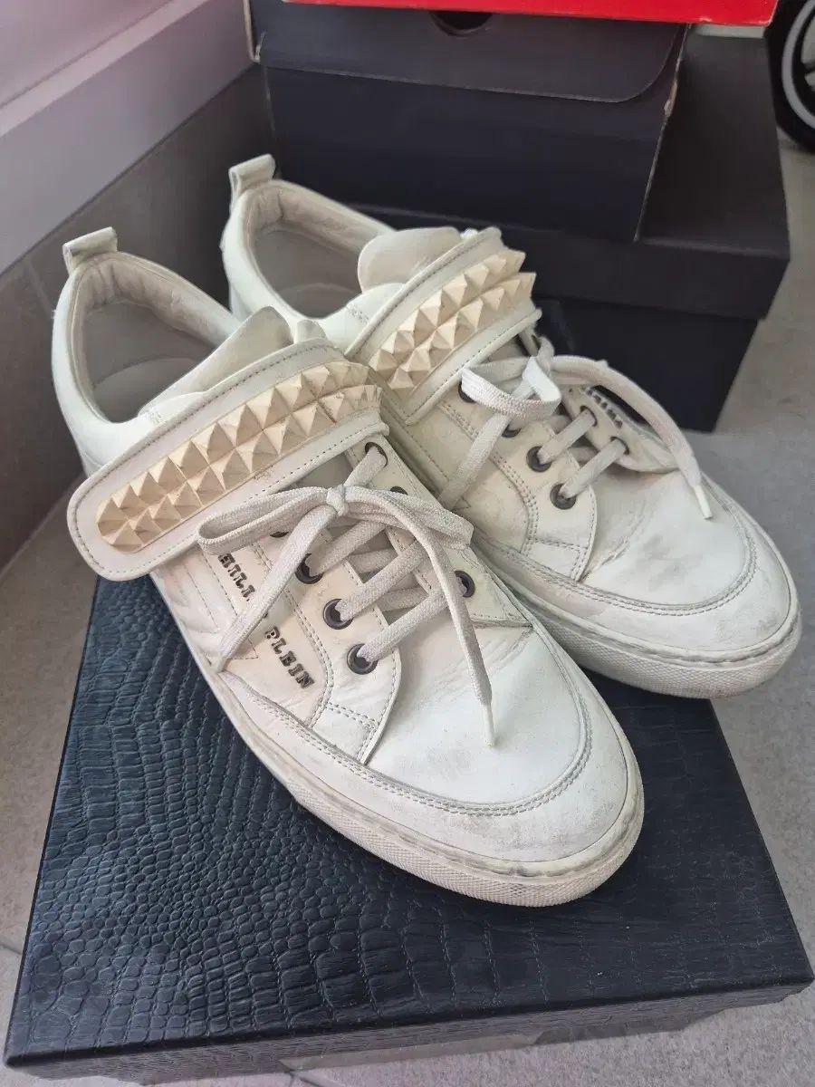 PHILIPP PLEIN(フィリッププレイン) ストラップ スニーカー UK8 5(275 280)