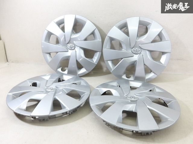 TOYOTA トヨタ 純正 14インチ ホイールキャップ ホイールカバー 4枚セット シルバー系 ヴィッツ アクア 等に 即納 棚-iPhoneの 計測 アプリは超優秀
