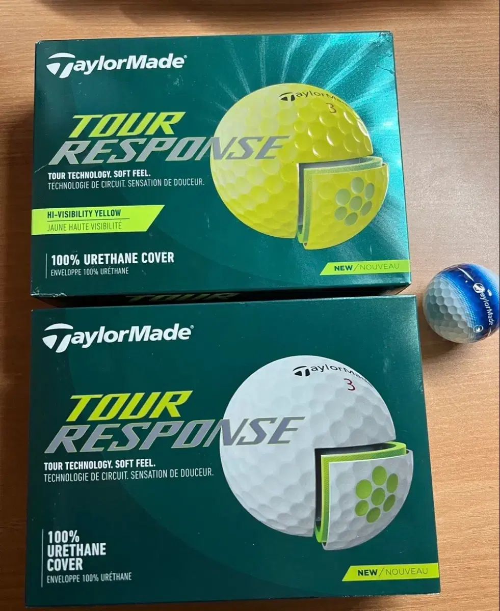 テーラーメイド TaylorMade Golf Tour Response ゴルフボール (イェロー/白)